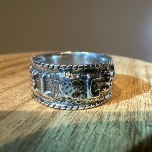 Jewish Wedding Ring From Worms Sterling Silver 925 MMA Size 8.5